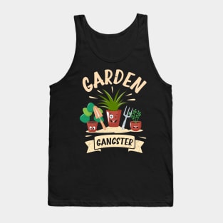 Funny Gardener Plant Lover Pun Garden Gangster Tank Top